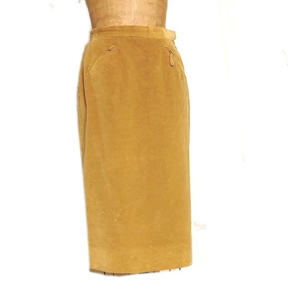 Vintage 1950s Bill Atkinson for glen of michigan velvet skirt - Picture 2 of 7